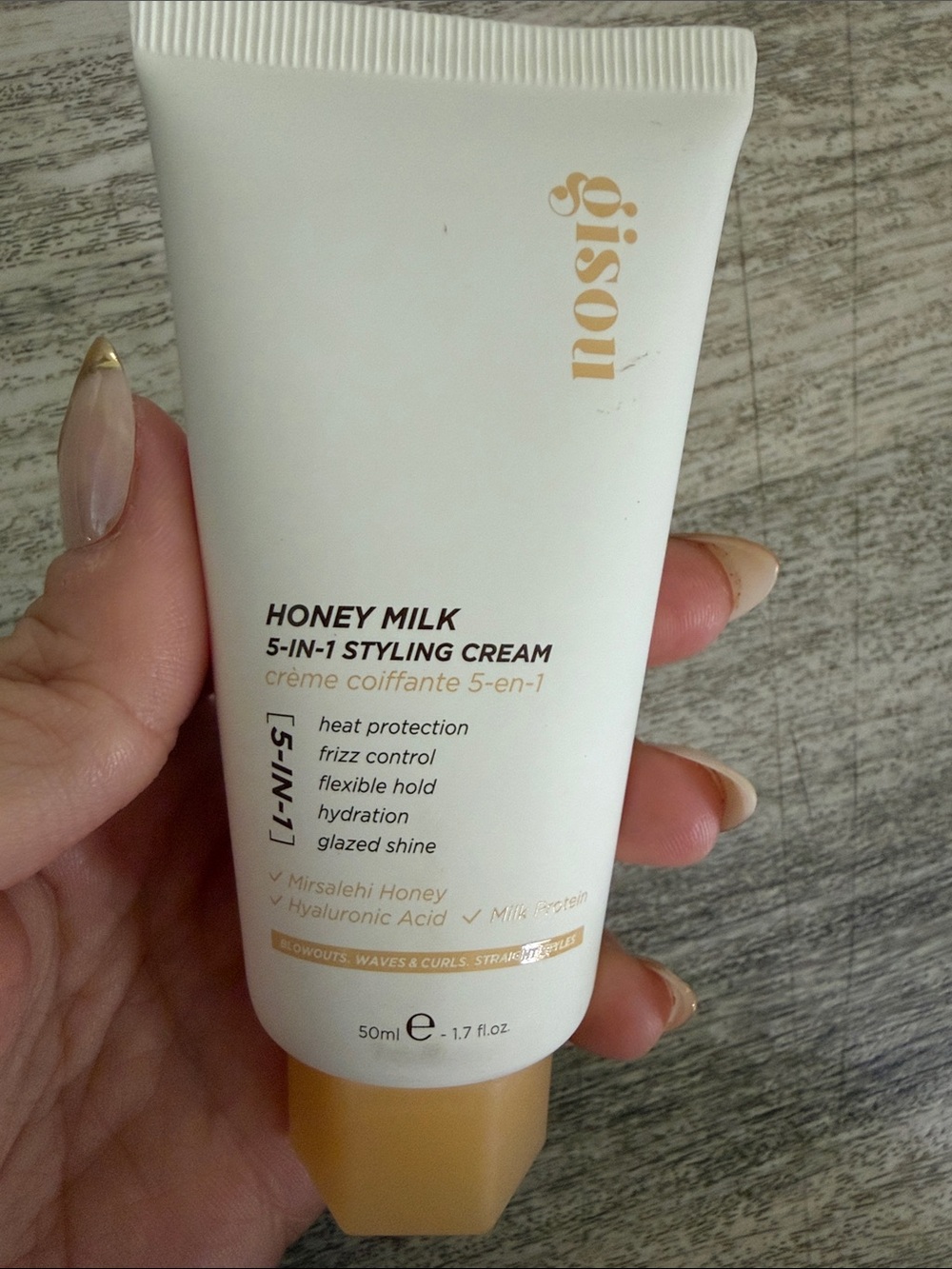 gison Honey Milk 5-in-1 Styling Cream — White & Gold